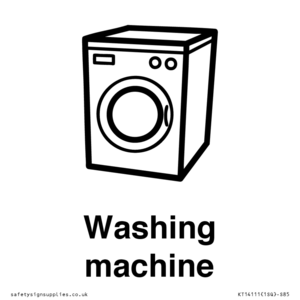 Dementia washing machine sign